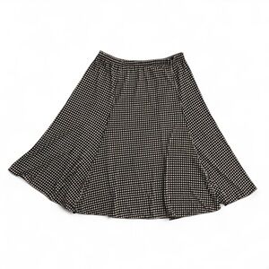 Max Studio Black and White Patterned A-Line Skirt